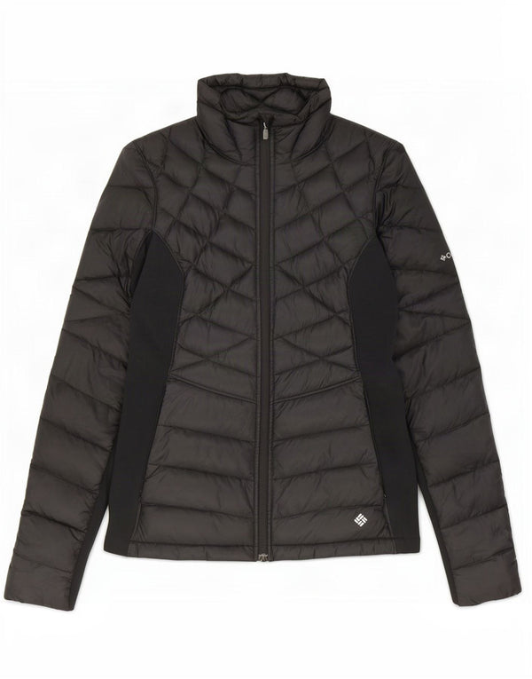 Columbia Wattierte Herrenjacke UK 38 Mittelschwarzes Colourblock-Nylon