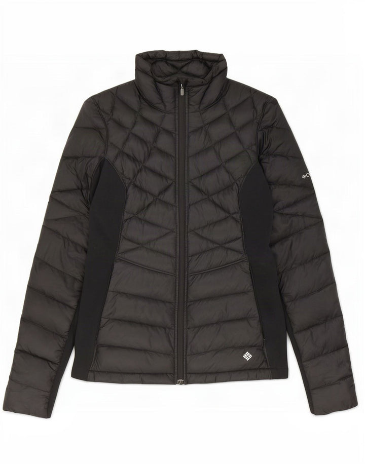 Columbia Wattierte Herrenjacke UK 38 Mittelschwarzes Colourblock-Nylon