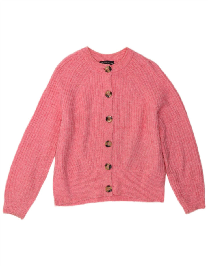 Marks & Spencer Damen-Cardigan mit normaler Passform, Gr. 14, Mittelrosa