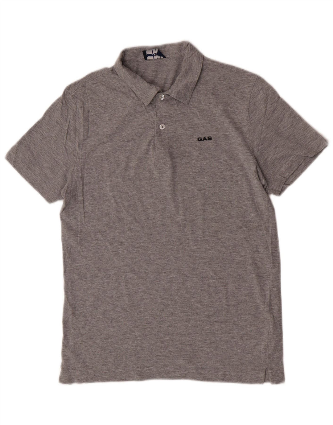 Gas Herren-Poloshirt aus mittelgrauer Baumwolle