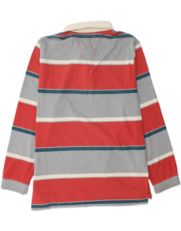 WEIRD FISH Herren Langarm-Rugby-Poloshirt 2XL Mehrfarbig gestreift