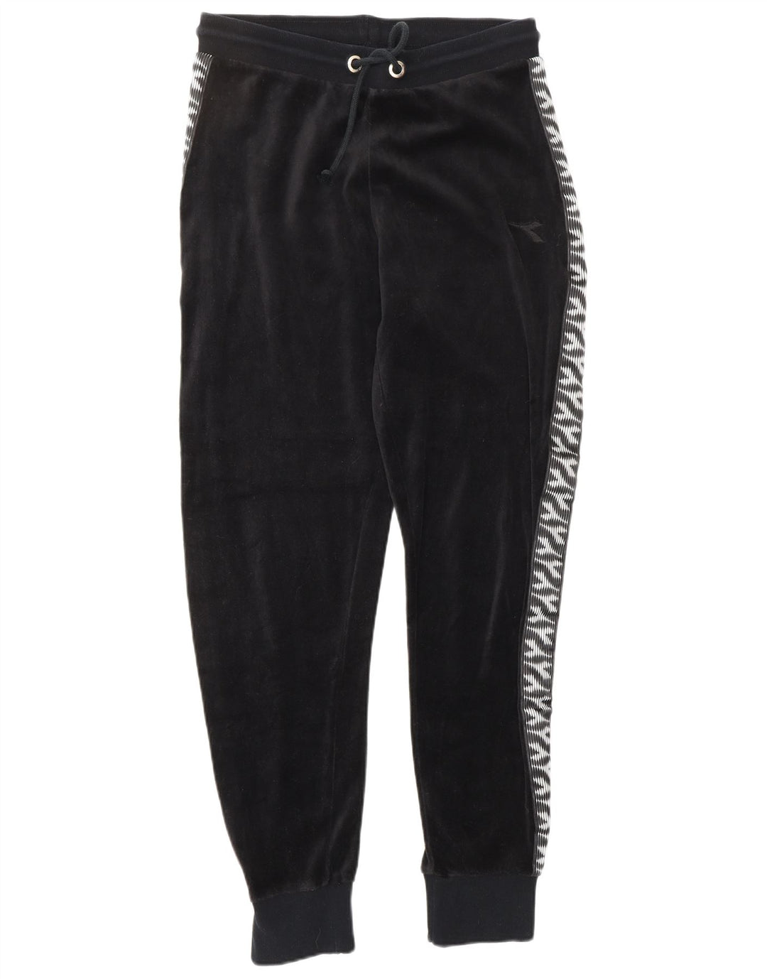 DIADORA Damen-Overall-Trainingsanzug aus Velours, Gr. 10, Größe S, Schwarz