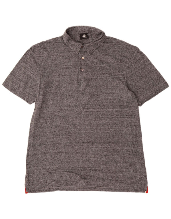 Paul Smith Herren-Poloshirt XL, grau gefleckte Baumwolle