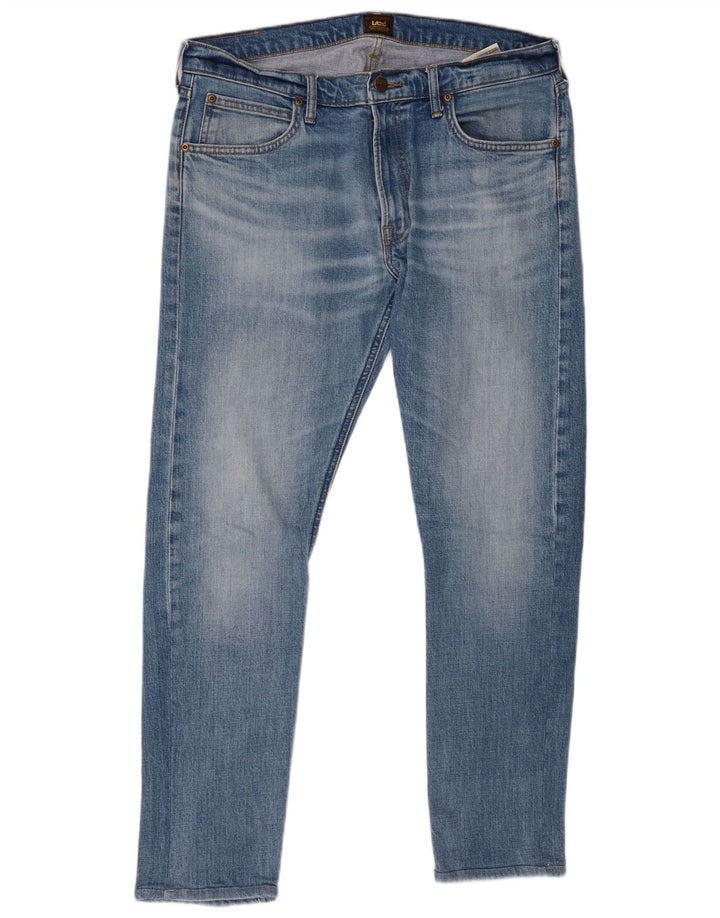 LEE Herren Slim Jeans W34 L29 Blaue Baumwolle