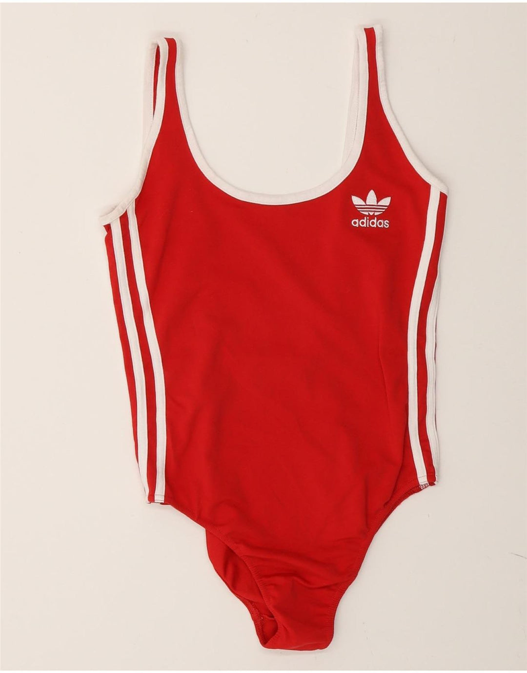 Adidas Damen Bademode UK 14 Mittelrot Polyester Sport