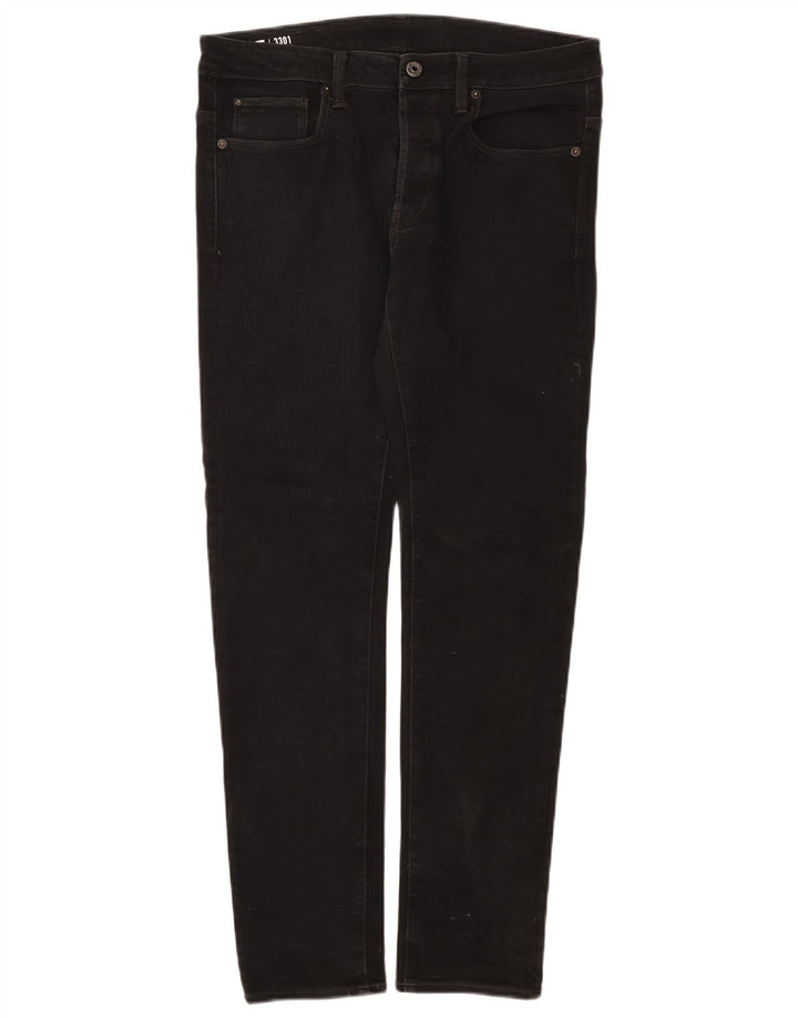G-Star Herren Slim Jeans W32 L32 Schwarze Baumwolle
