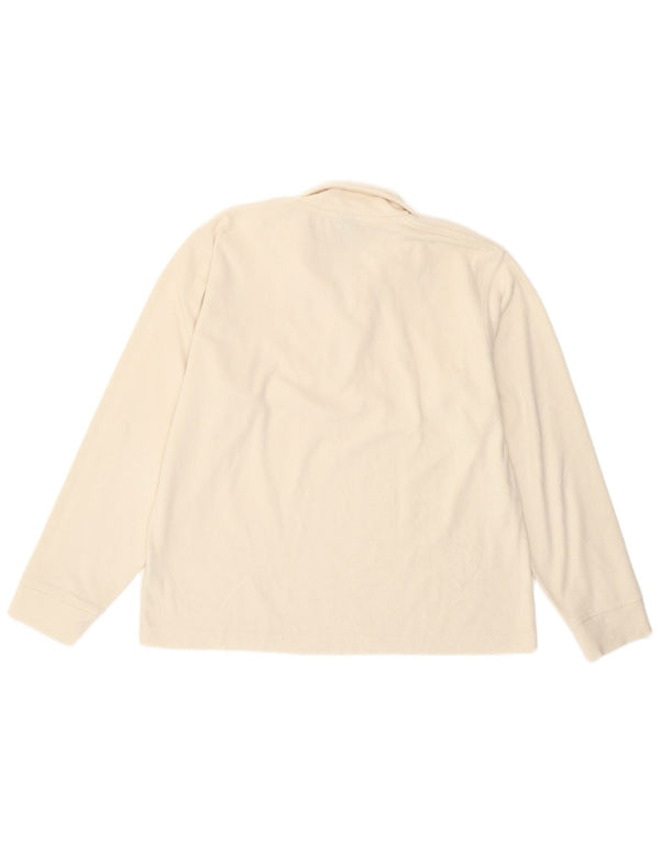 Reebok Damen-Fleecepullover mit Reißverschluss, UK 18, XL, Weiß, Polyester