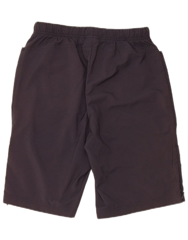 ADIDAS Damen Sportshorts UK 12 Medium Marineblau Polyester