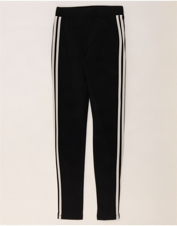 Adidas Damen Leggings UK 8 Small Schwarz Baumwolle