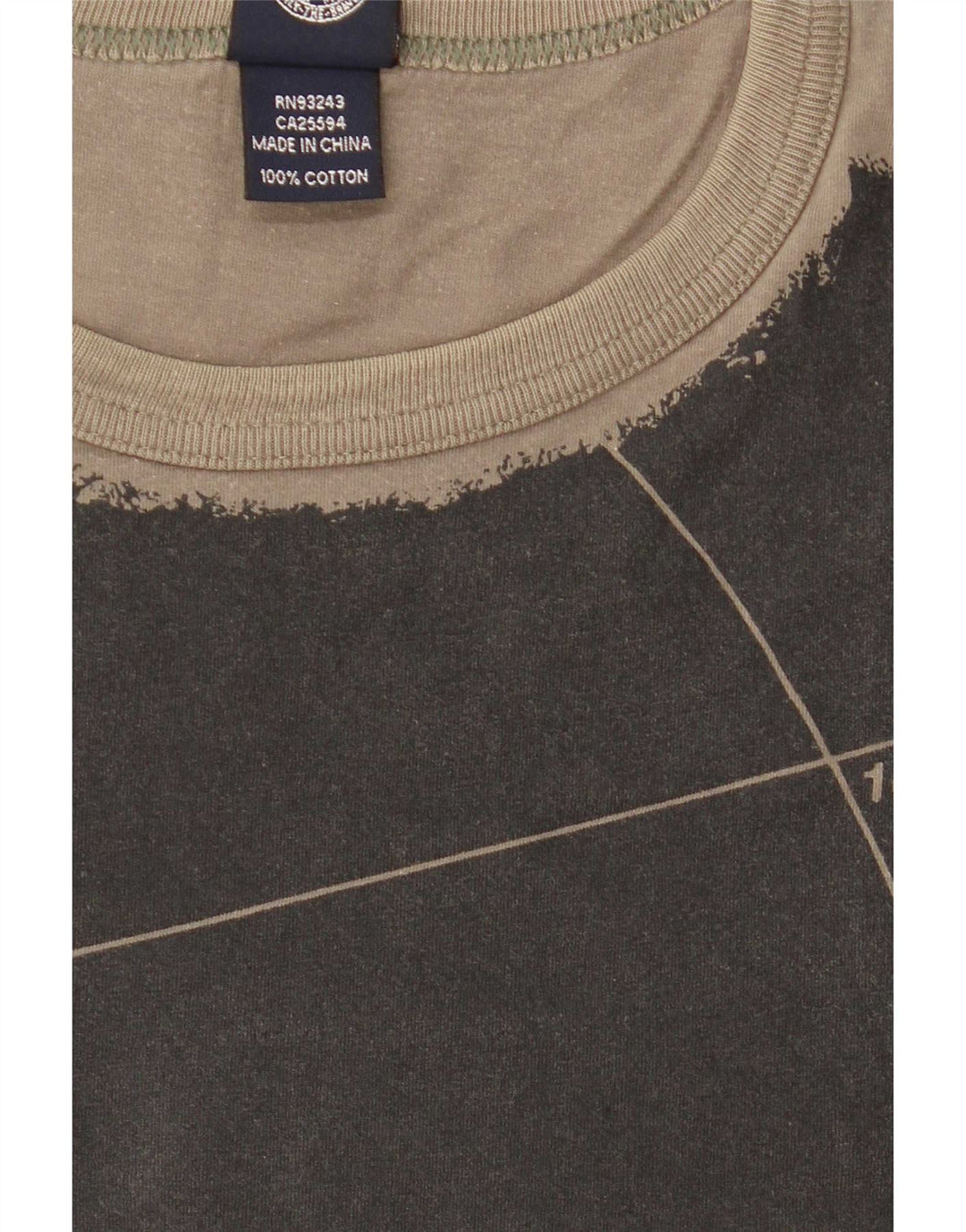 Diesel Herren Grafik-T-Shirt-Oberteil aus mittlerer Khaki-Farbblock-Baumwolle