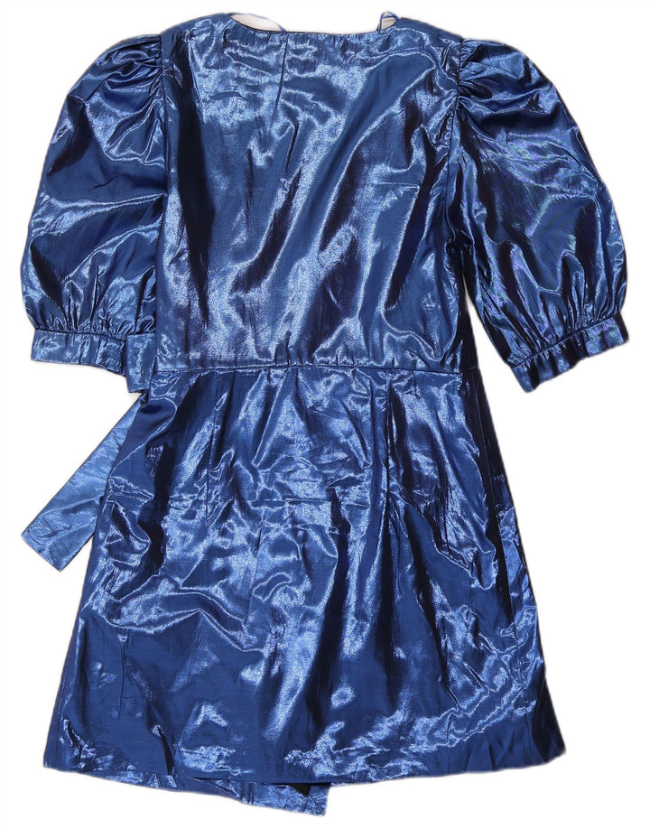 Zara Damen-A-Linien-Kleid, Größe S, Blau, Polyester