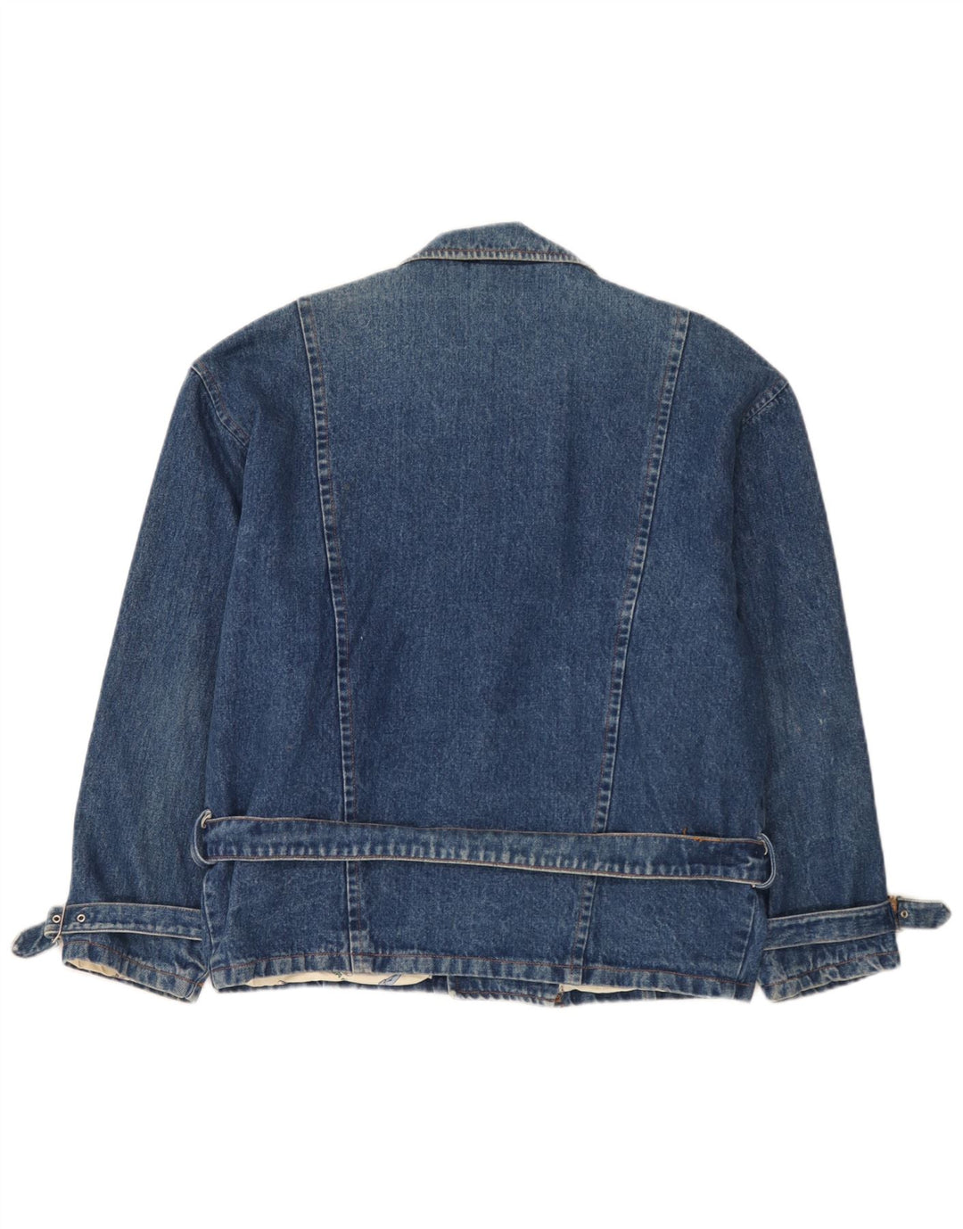 Vintage Herren Denim Bikerjacke UK 40 Large Blau