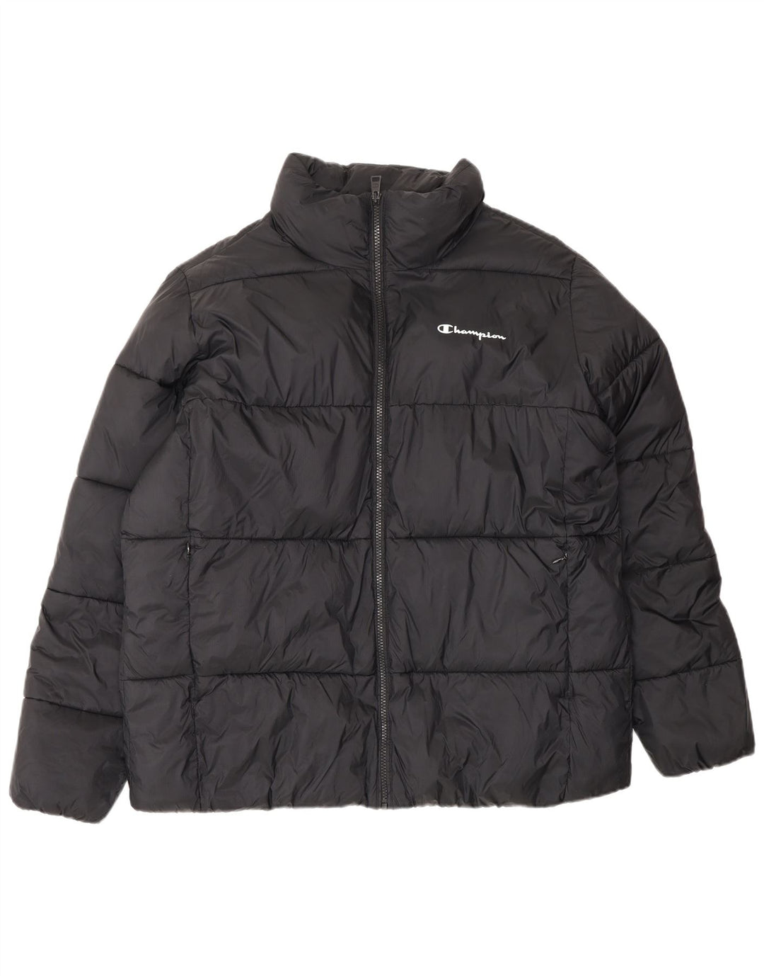 Champion Herren Wattierte Jacke UK 40 Large Schwarz Polyamid
