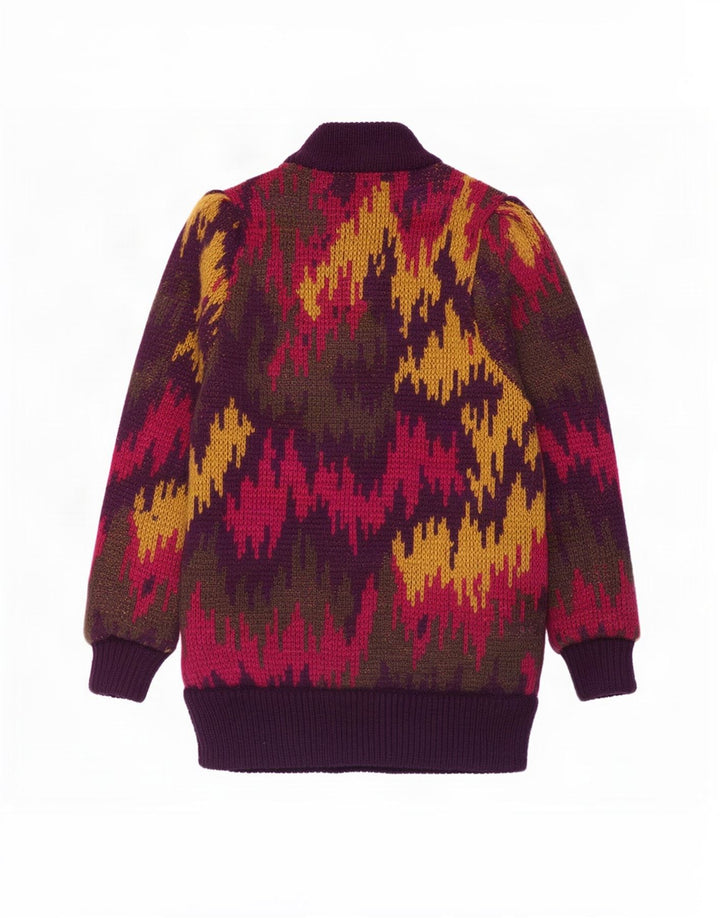 EXE Damen-Strickjacke mit abstraktem Muster, Gr. 42, Größe L, mehrfarbig