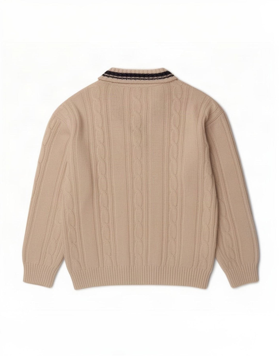 Sasch Herren-Pullover mit V-Ausschnitt, Größe L, gebrochenes Weiß