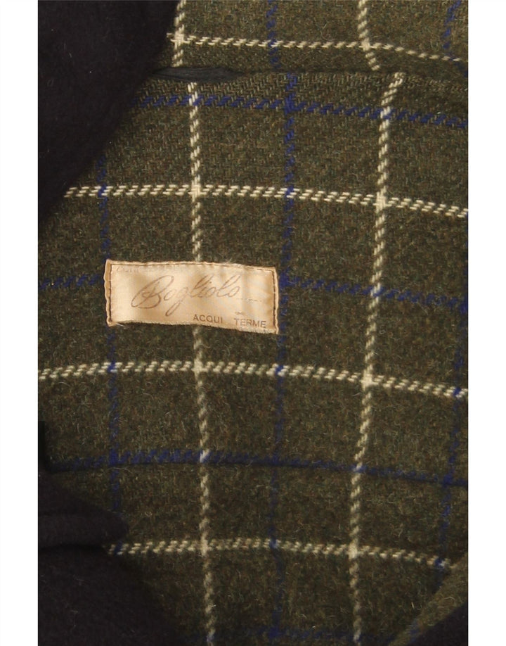 Vintage Herren Kapuzen-Dufflecoat UK 40 Large Marineblau