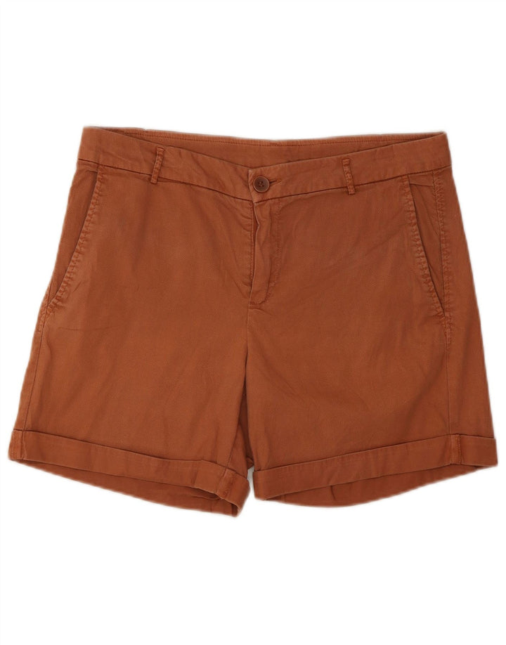 Benetton Damen Chinoshorts UK 10 Small W30 Braune Baumwolle