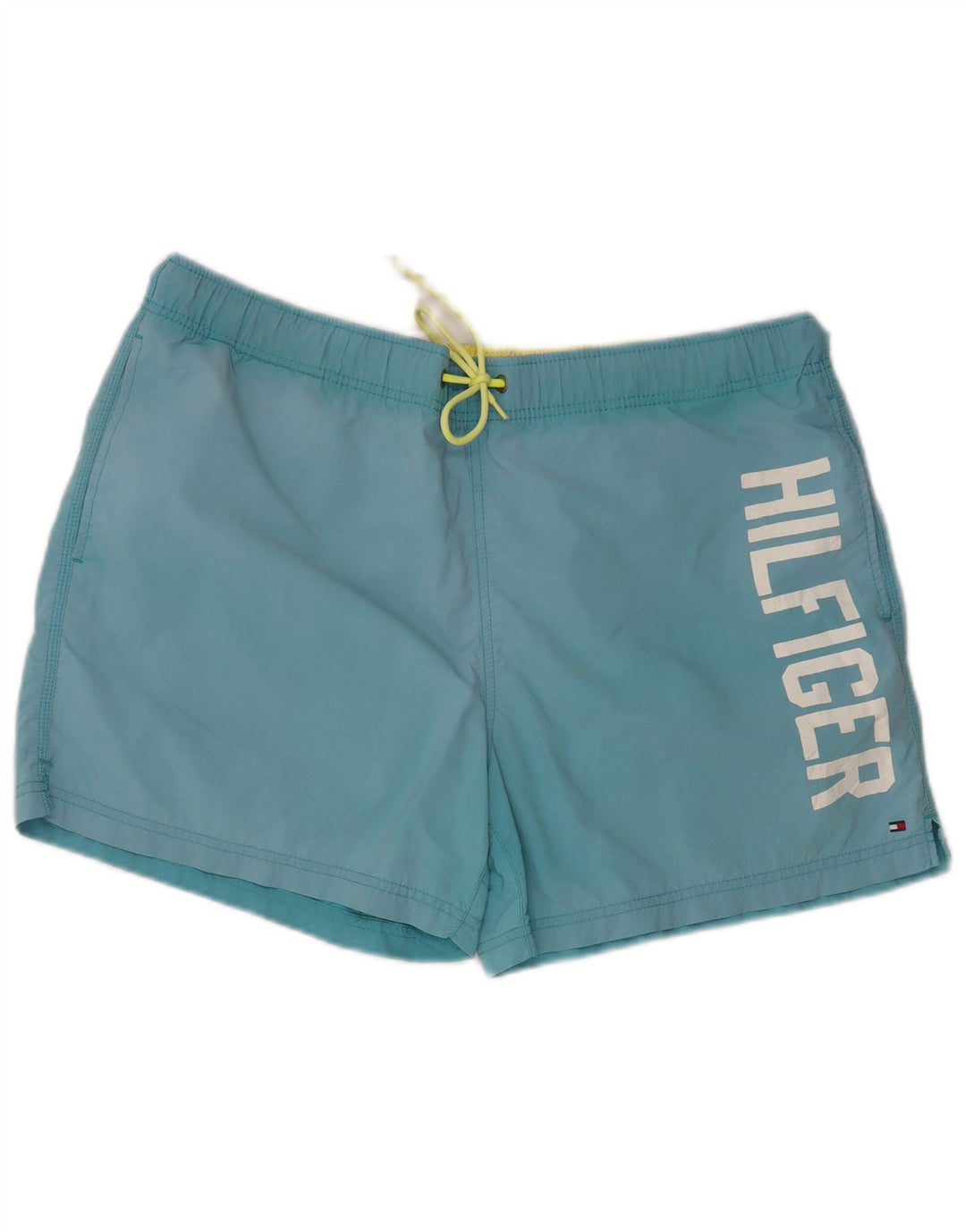 Tommy Hilfiger Herren-Badeshorts mit Grafik, XL, blaues Nylon