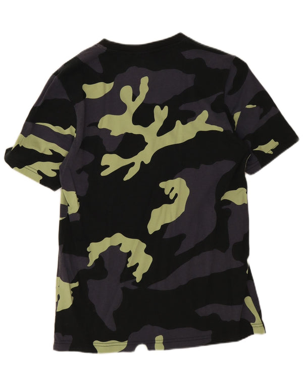 Adidas Herren Grafik T-Shirt Top Small Marineblau Camouflage Baumwolle