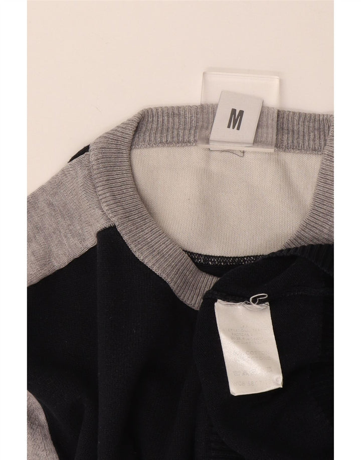 Bikkembergs Herren-Pullover mit Rundhalsausschnitt, mittlerer Marineblau-Farbblock