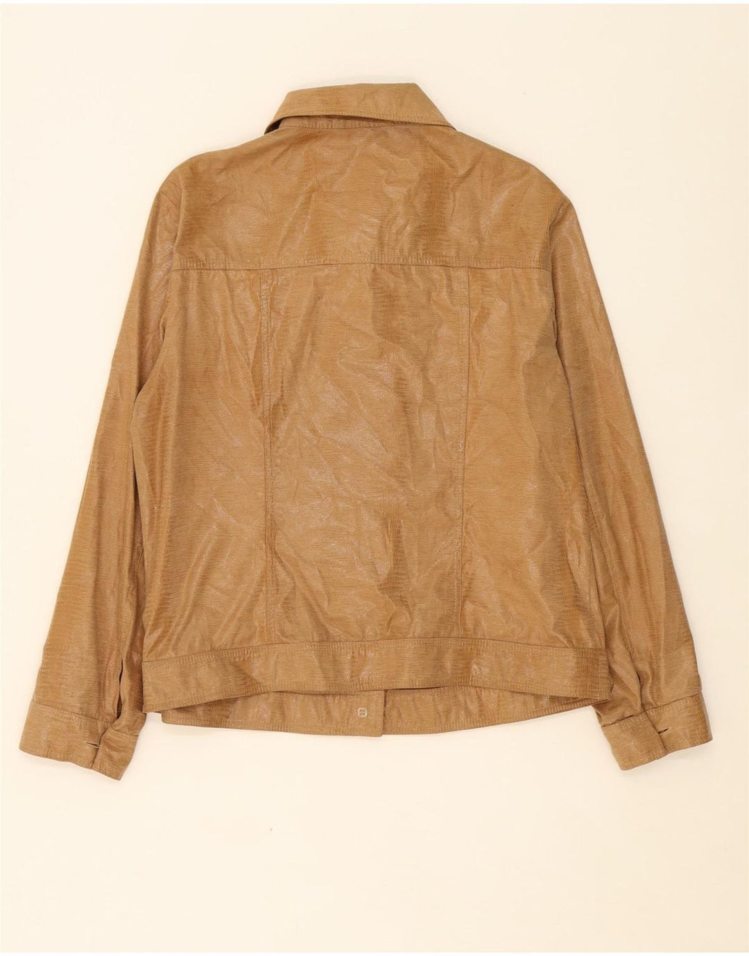 YESSICA Womens Bomber Jacket UK 14 Large Beige