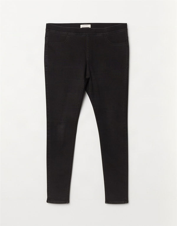 Marks & Spencer Damen Jegging-Jeans UK 14 Large W32 L27 Schwarze Baumwolle