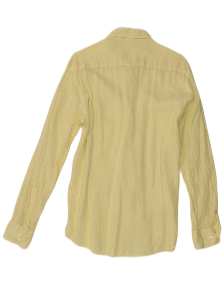Massimo Dutti Herrenhemd Großes gelbes Leinen
