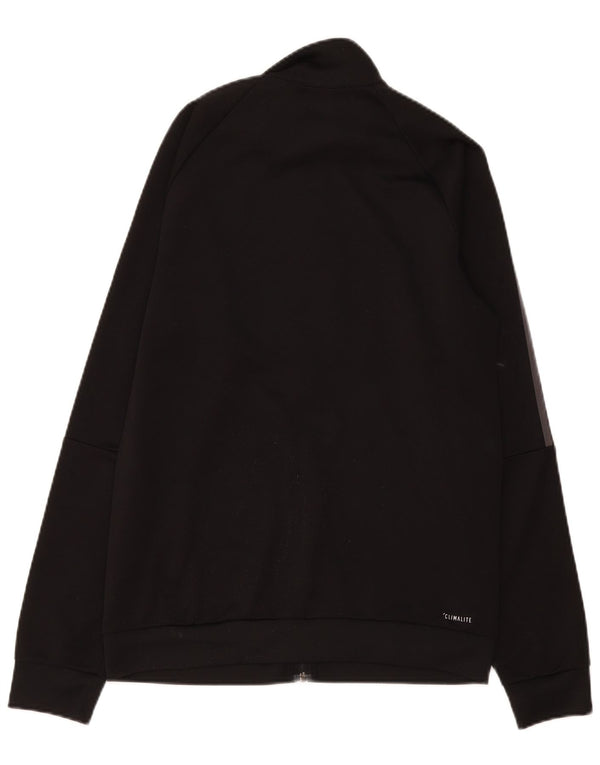 Adidas Herren Climalite Trainingsanzug Top Jacke UK 40/42 Medium Schwarz Polyester