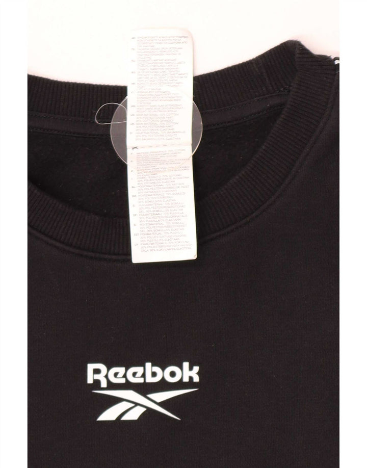 Reebok Herren Graphic Sweatshirt Pullover XL Schwarz Baumwolle