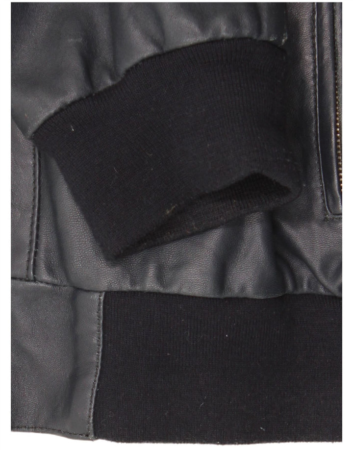 Conbipel Herren Bomber Lederjacke IT 56 2XL Marineblau