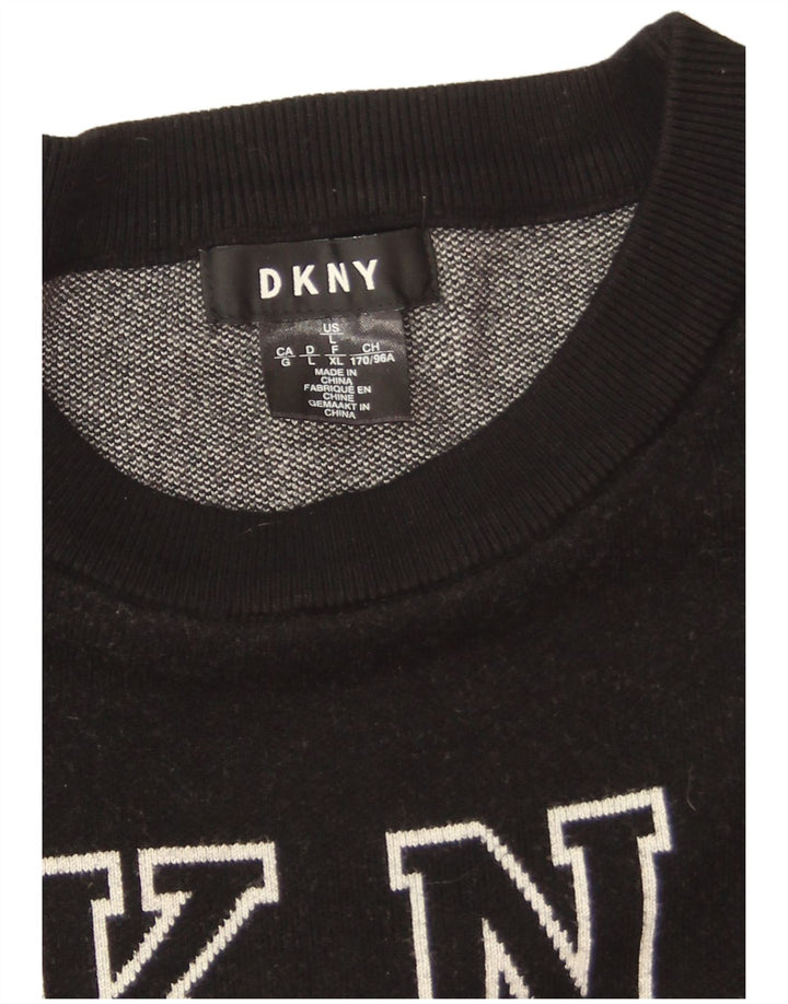Dkny Damen-Sweatshirt in Übergröße mit Grafik, Gr. 42, Größe L, schwarze Viskose