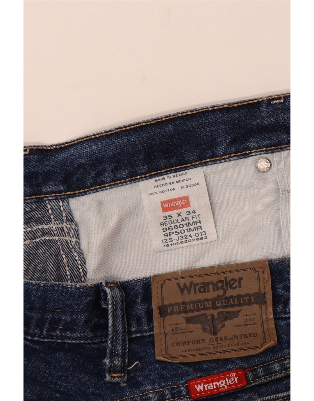 Wrangler Herren-Jeans mit normaler Passform, gerade Passform, W35, L30, Blau, Baumwolle