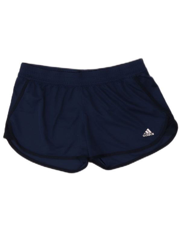 Adidas Damen Climalite Sport Shorts UK 12/14 Medium Marineblau Polyester