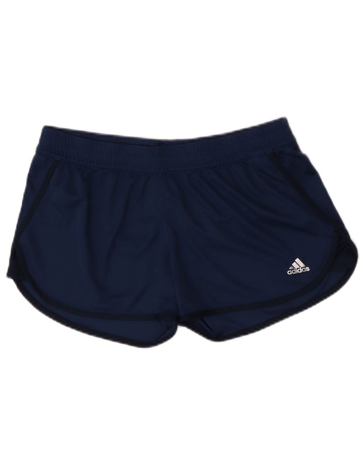 Adidas Damen Climalite Sport Shorts UK 12/14 Medium Marineblau Polyester