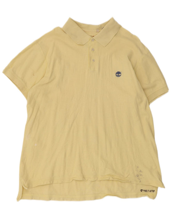 Timberland Herren Poloshirt 2XL Gelb Baumwolle