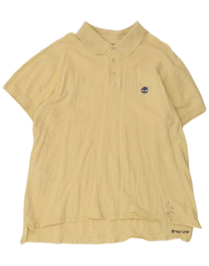 Timberland Herren Poloshirt 2XL Gelb Baumwolle