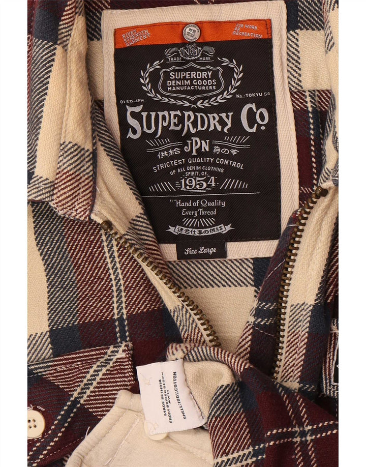 Superdry Herren-Flanellhemd, groß, mehrfarbig kariert