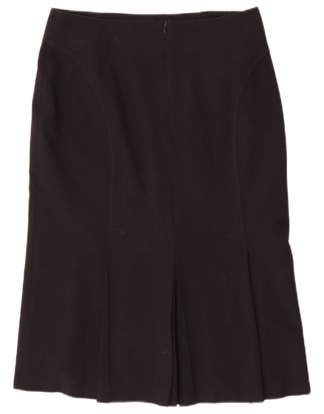 Marks & Spencer Damen gerader Rock UK 12 Medium W30 Schwarz Polyester