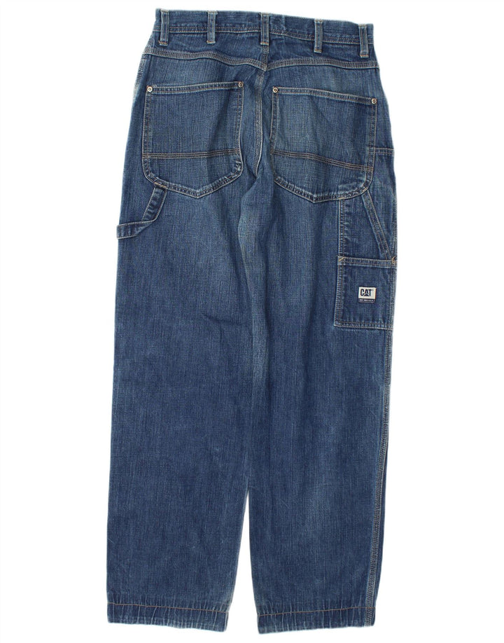 Caterpillar Herren Cargo Straight Jeans W28 L31 Blaue Baumwolle