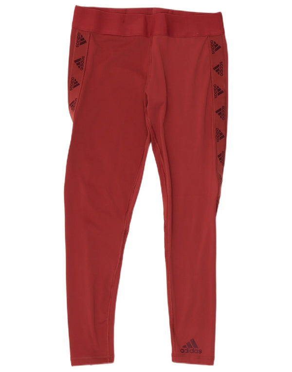 Adidas Damen Aeroready Graphic Leggings UK 16/18 Large Burgund Sport