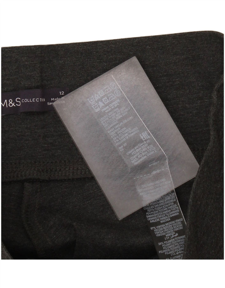 Marks & Spencer Damen Crop Leggings UK 12 Mittelgraue Viskose