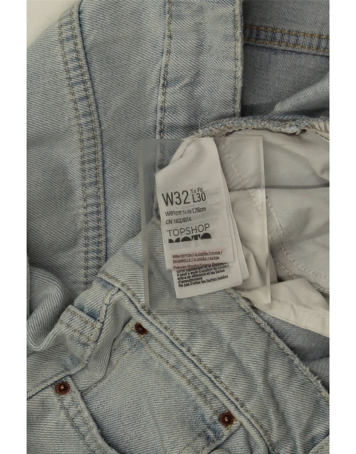 Topshop Damen Tapered Jeans W32 L26 Blaue Baumwolle