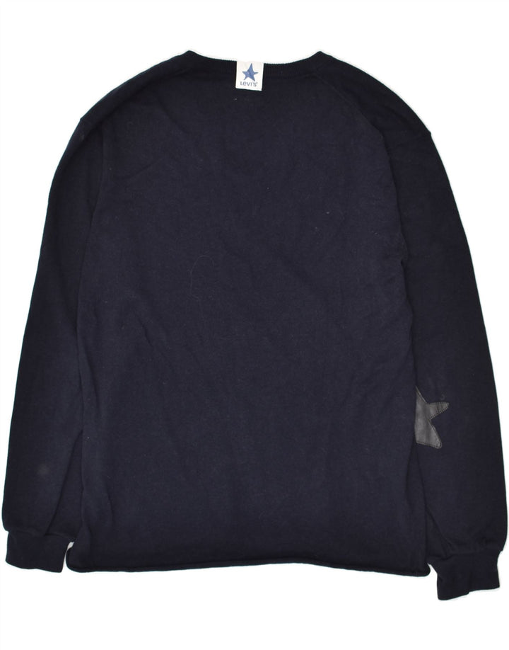 LEVI'S Mens V-Neck Jumper Sweater XL Navy Blue | Vintage Levi's | Thrift | Second-Hand Levi's | Used Clothing | Messina Hembry 