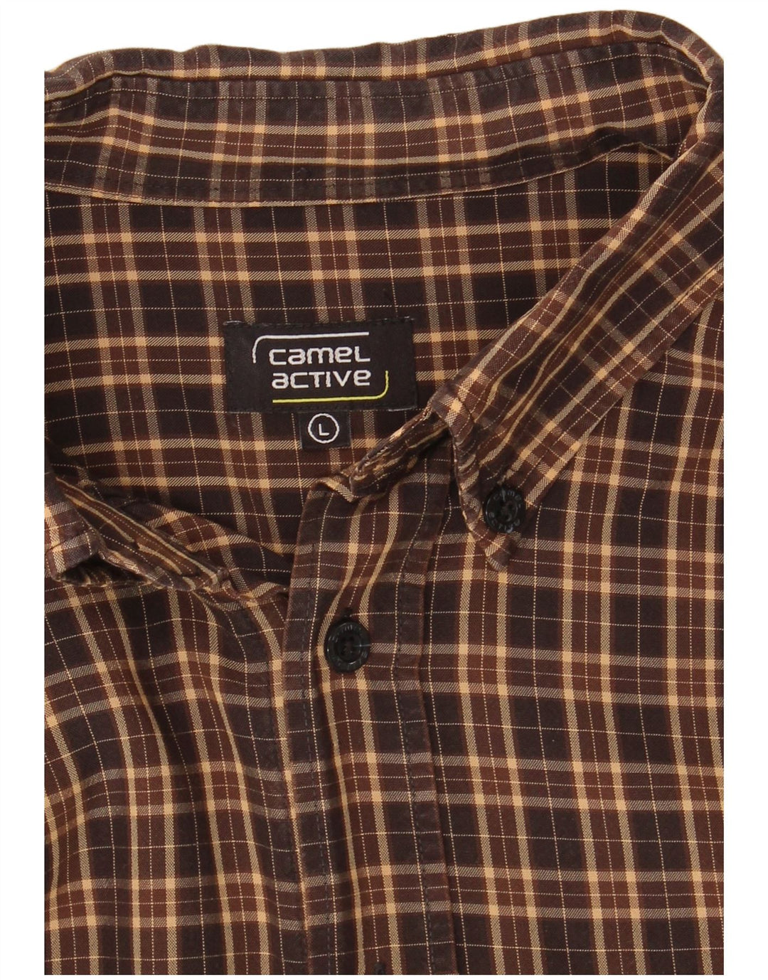 Camel Active Herren-Flanellhemd, groß, braun kariert