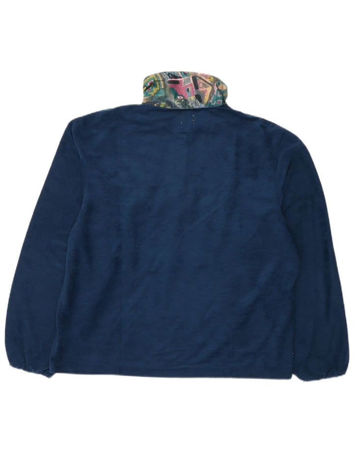 Aesse Pullover-Trainingsanzugoberteil für Herren mit lockerer Passform, Größe S, Marineblau, geometrisch