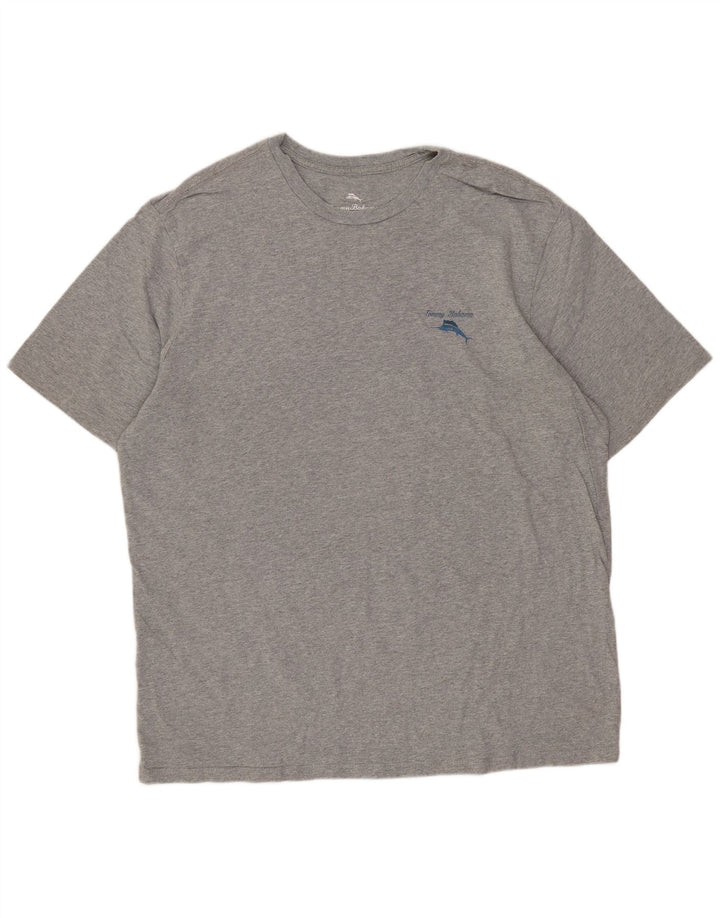 Tommy Bahama Herren-T-Shirt mit Grafik, Größe L, Grau, Baumwolle