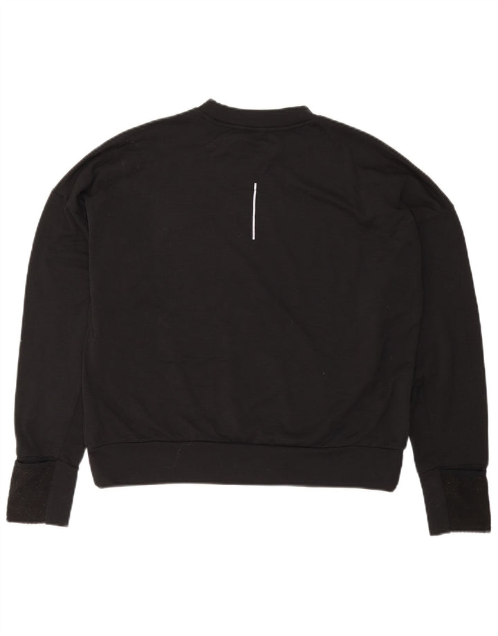 NIKE Damen-Laufoberteil in Übergröße, langärmlig, UK 10, Größe S, Schwarz, Polyester