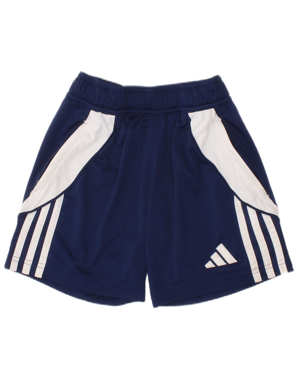 Adidas Aeroready Sportshorts für Jungen, 7–8 Jahre, blaues Colourblock-Polyester