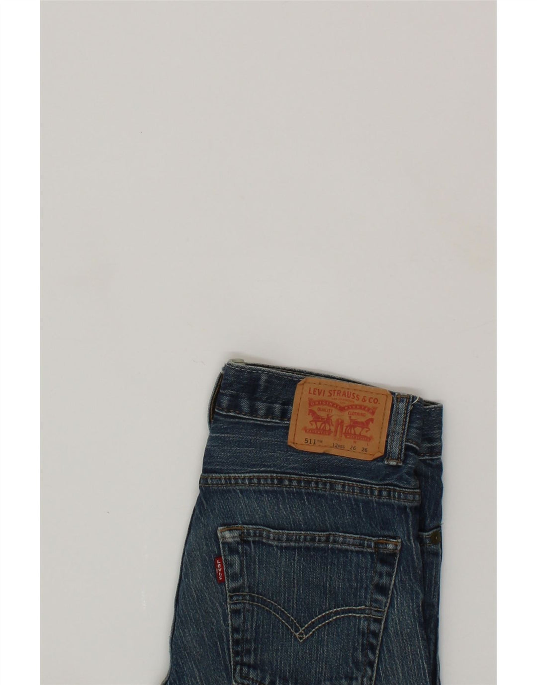 LEVI'S Boys 511 Slim Jeans 11-12 Years W26 L26 Blue Cotton Vintage Levi's and Second-Hand Levi's from Messina Hembry 