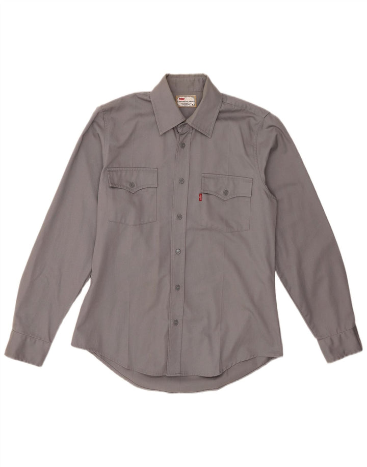 Levi's Herren Sta-Prest Hemd mittelgraue Baumwolle